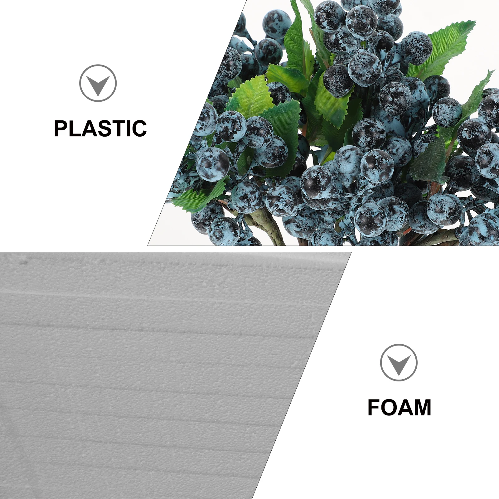 

5pcs Artificial Berry Stems Flower Arrangement Material Blueberry Decor For Christmas Wedding Party Decoration Diy Craft