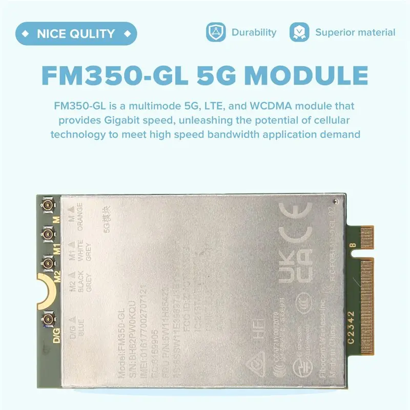 Exquisite-3X FM350-GL Sub-6 Ghz 5G/4G/3G Module FRU:5W10V25832 5W11H85423 5G M.2 Module For Lenovo Thinkpad T14s P1 X13 Gen3 X1