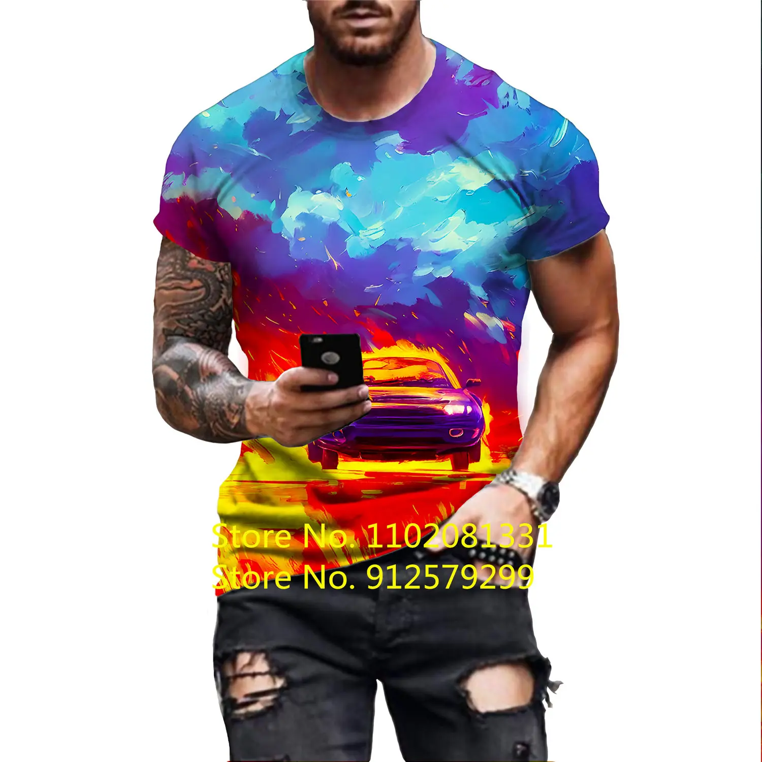 New Fashion Scenery T Shirt Men/Women Casual Runing Short Sleeve Sports T-shirt