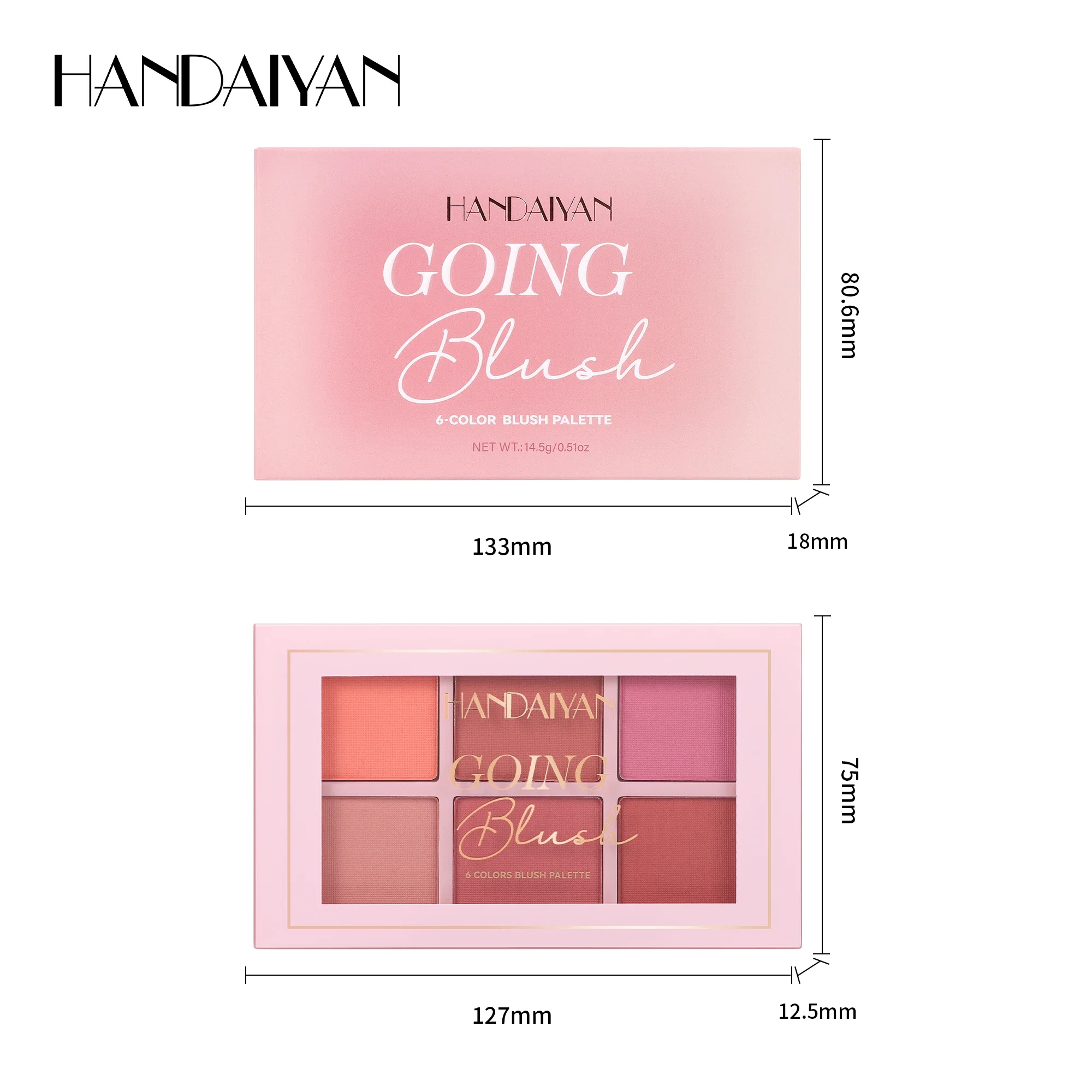 Palette di fard opachi Trucco viso altamente pigmentato a lunga durata Finitura naturale Illumina il contorno della pelle Evidenzia polvere