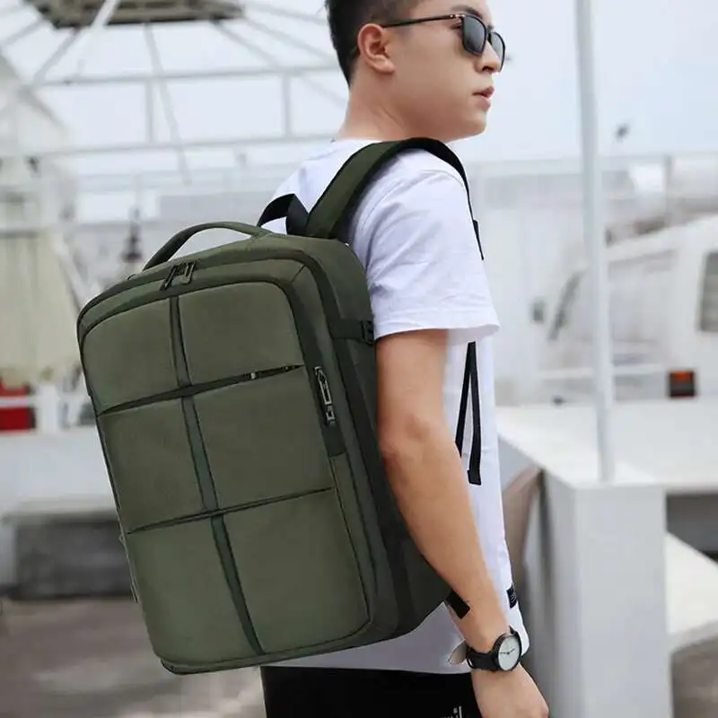 

New Large-capacity Business Backpack Men's Multifunctional Expandable Nylon Travel Backpack Computer Bag Waterproof Luggage Bag