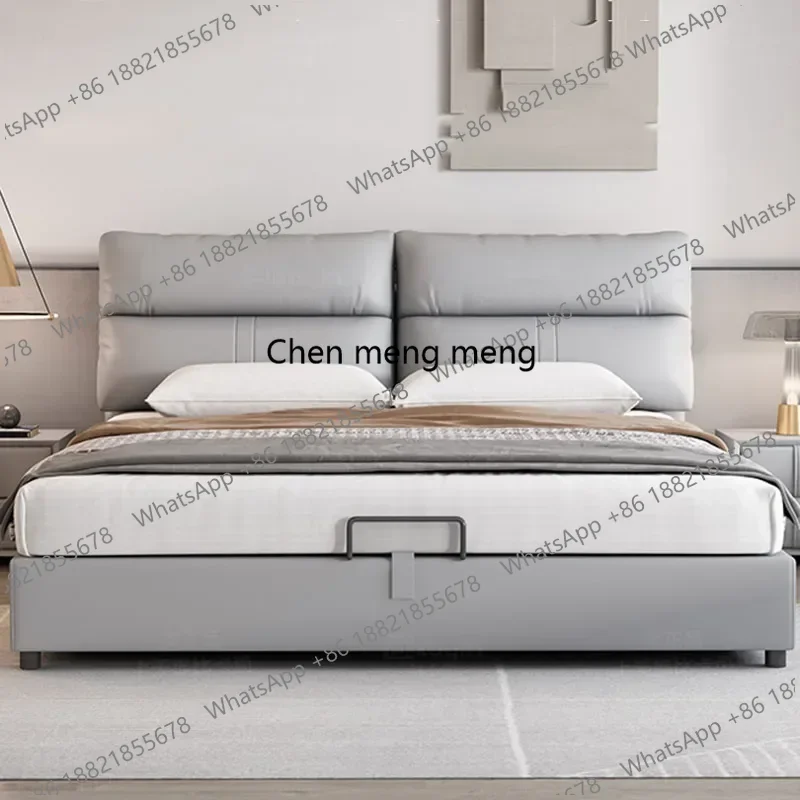 

Роскошная современная двуспальная кровать King Size с изголовьем, экономия пространства, безопасная, для спальни, отеля, детской комнаты, мебель для дома