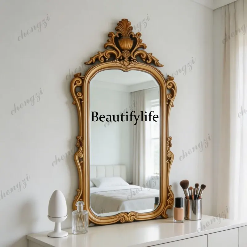French retro makeup mirror ins American desktop vanity mirror European bathroom mirror