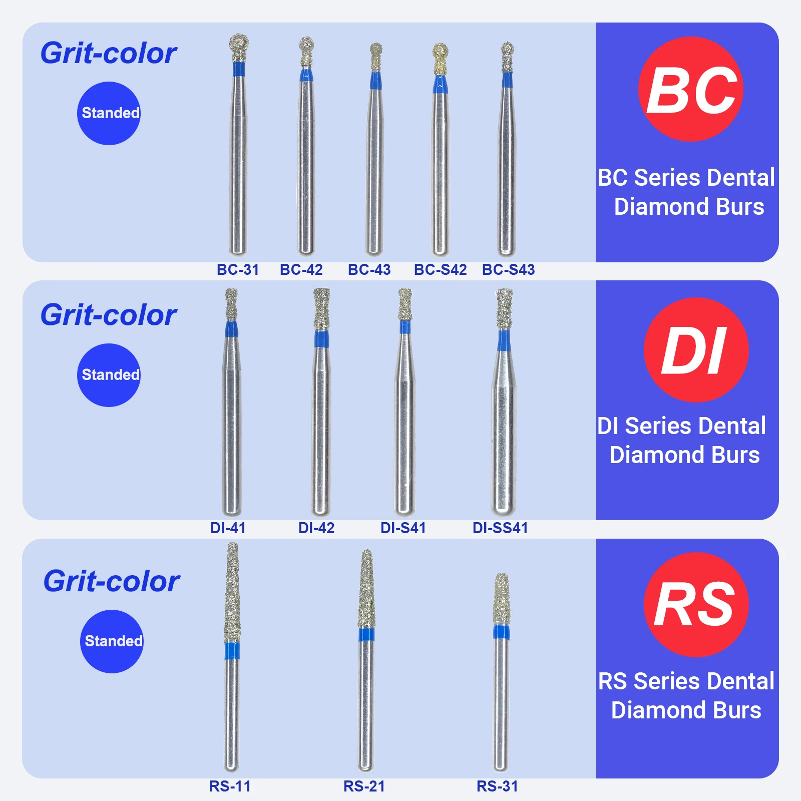 

Dental Diamond Burs 1.6mm Dentistry Materials Dental Pulpotomy 10pcs/Box dental Lab Or Clinic Dentist dill