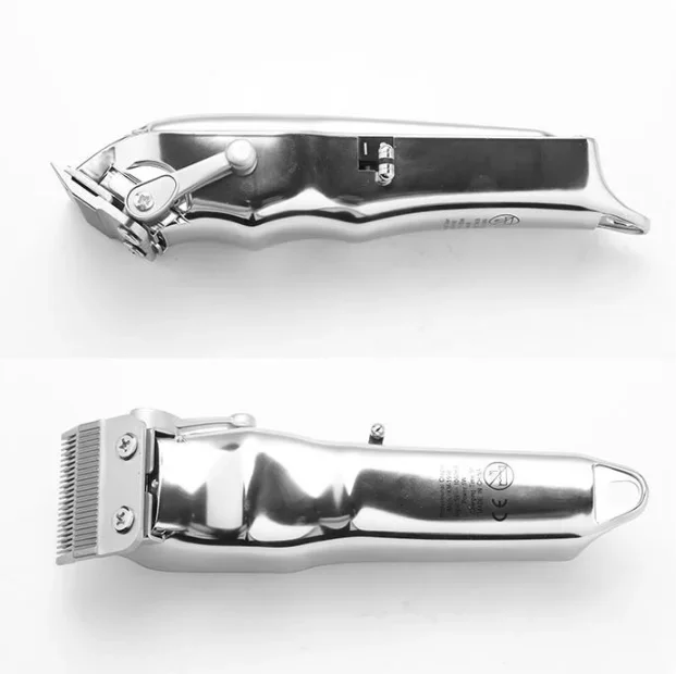 Kemei-KM-1998 Recarregável Cabelo Elétrico Clipper para Homens, Máquina De Corte De Cabelo, Aparador Profissional, Caixa De Metal, Barbearia, Salão