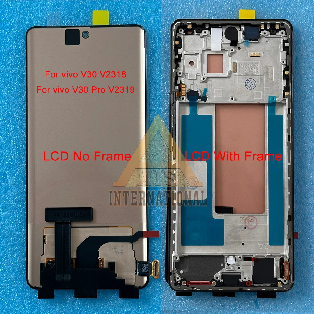 Oryginalny wyświetlacz AMOLED do Vivo V30 V2318 LCD V30E V2339 V30 Pro Display V30 SE Screen For Vivo V29 5G V2250 V29 Pro V2251 V29e Frame — zdjęcie produktu 3