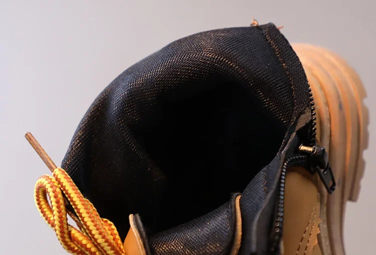 Jungen Mädchen PU-Lederstiefel Kinder-Knöchelstiefel Jungen Weichsohlige Kinderschuhe Rutschfeste Outdoor-Schuhe Winter Mode Schneestiefel – Detail 14
