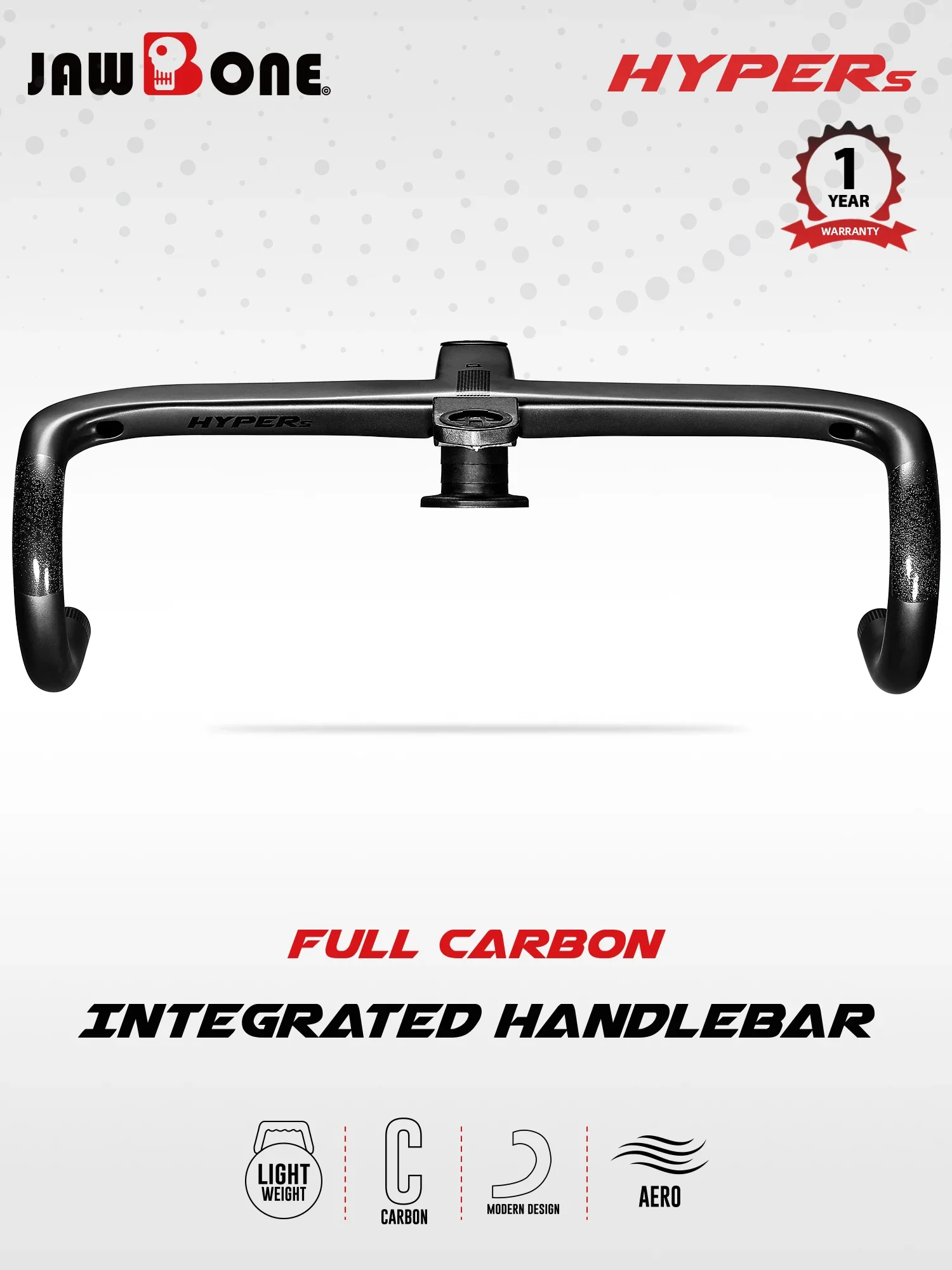 AliExpress RYET JAWBONE Full Carbon Road Bicycle Integrated Handlebar Ultralight Full Inner Cable Bike Handle bar Cycling Product Accessories