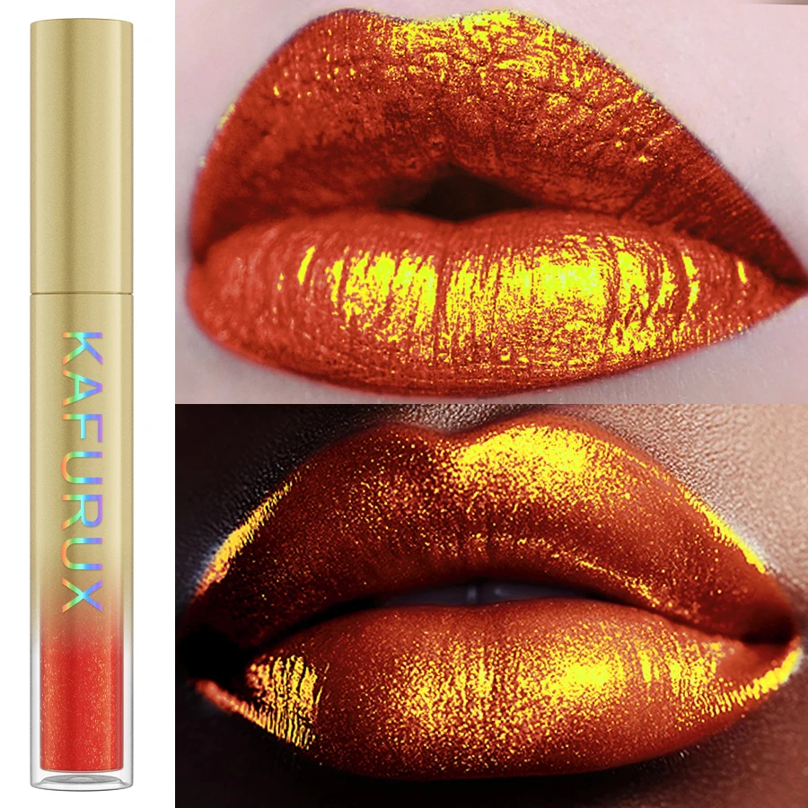 1PC Metallic Bold Intense Glitter Lip Glaze High Pigment Lip Tint Shiny Korean Makeup Waterproof Lip Senior Cosmetics Gifts