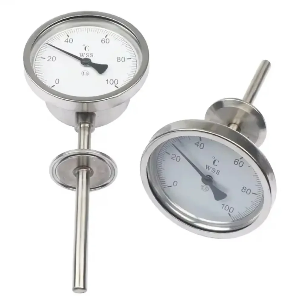 

Food grade hygienic flange quick installation industrial thermometer