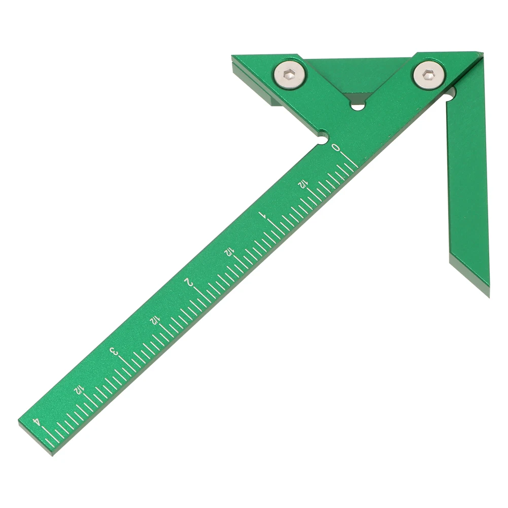 Aluminum Imperial Circle Center Positioning 45/90 Degree Positioning Ruler Multi-Function Arrow Ruler High-Precision Measuring