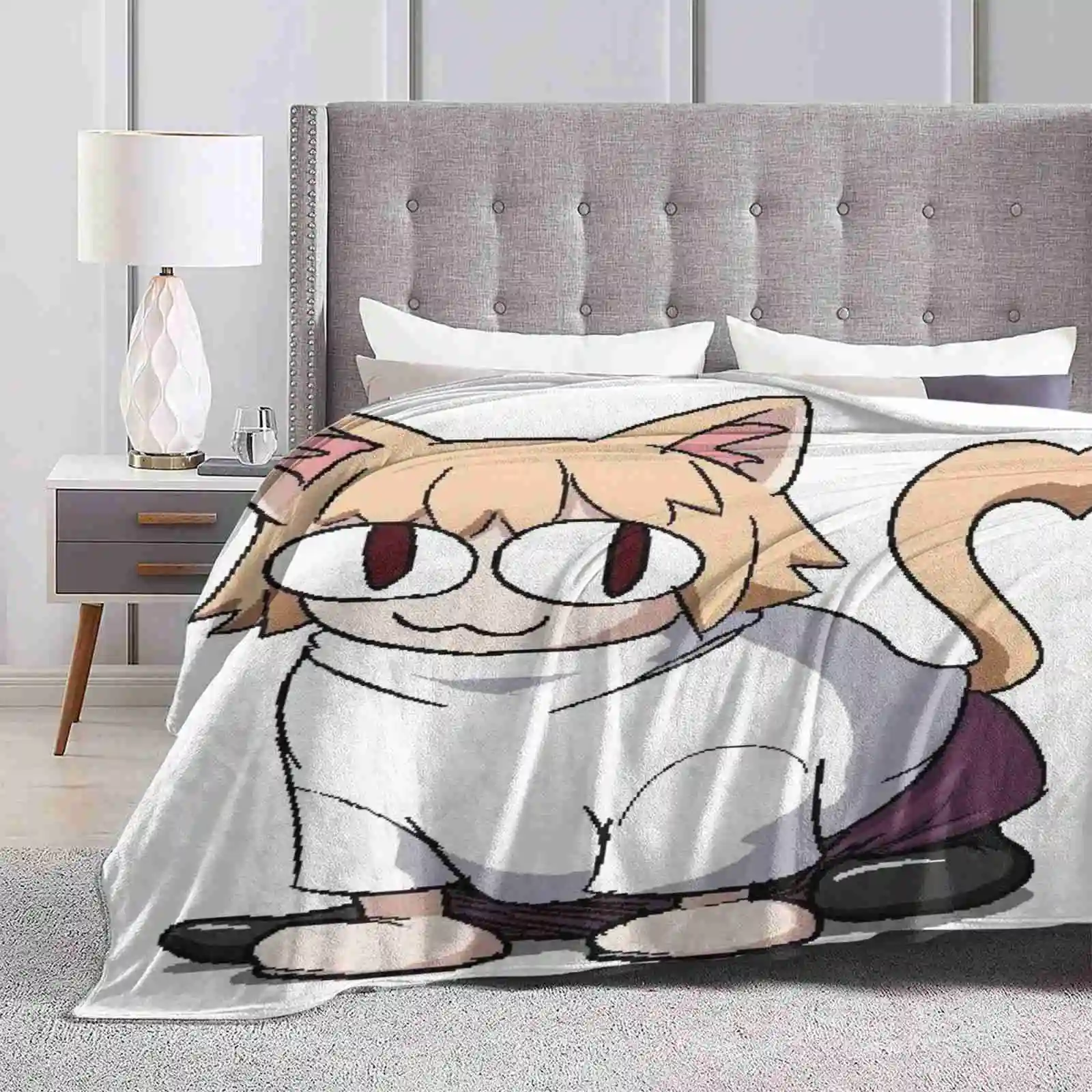 Neco Arc Cat Trend Style Funny Fashion Soft Throw Blanket Neco Arc Neko Arc Cat Fate Tsukihime