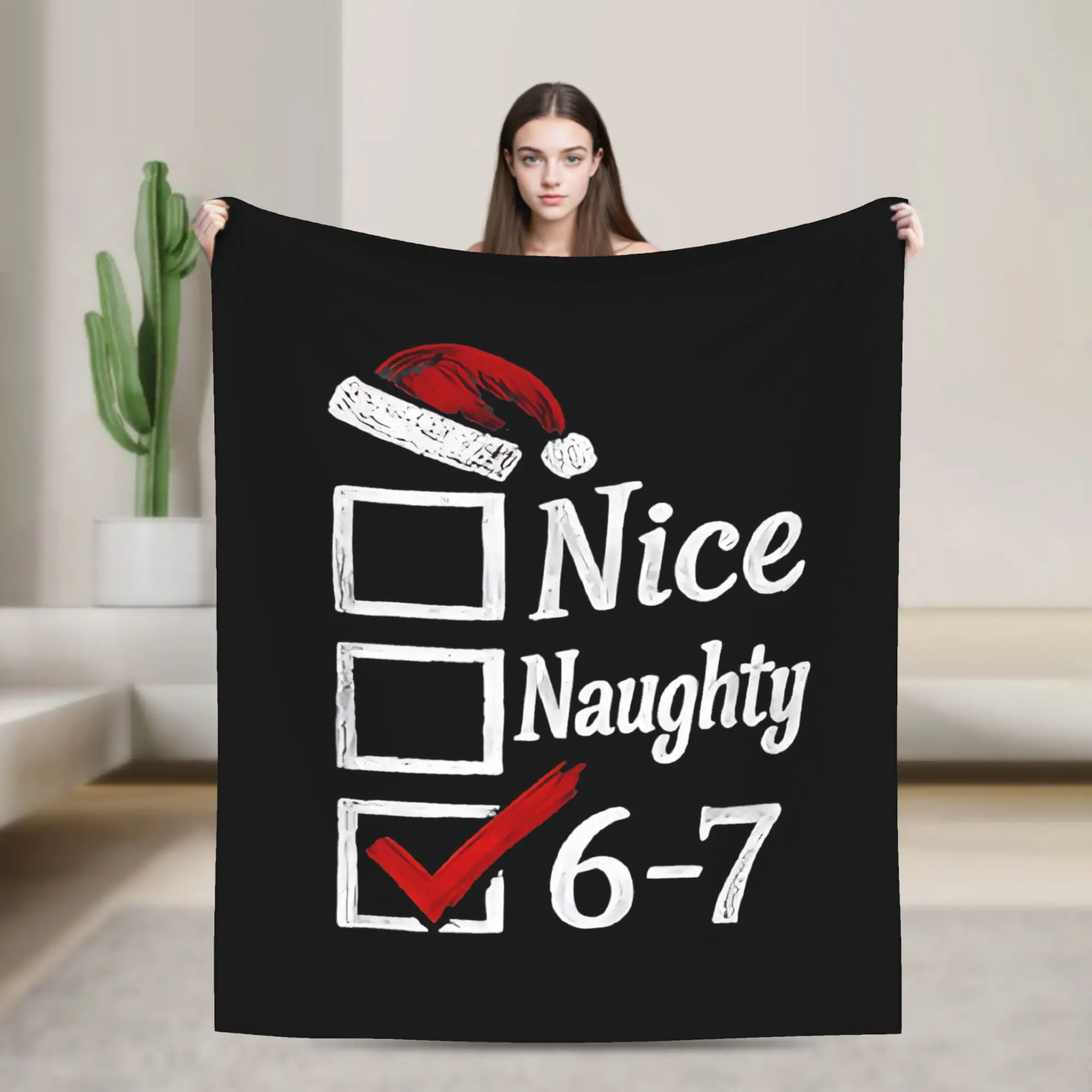 

Soft Warm BlanketsStudents Travel 67 Christmas Santa Six Seven Christmas Throw Blanket Bedroom Fashion Sofa Bed Cover