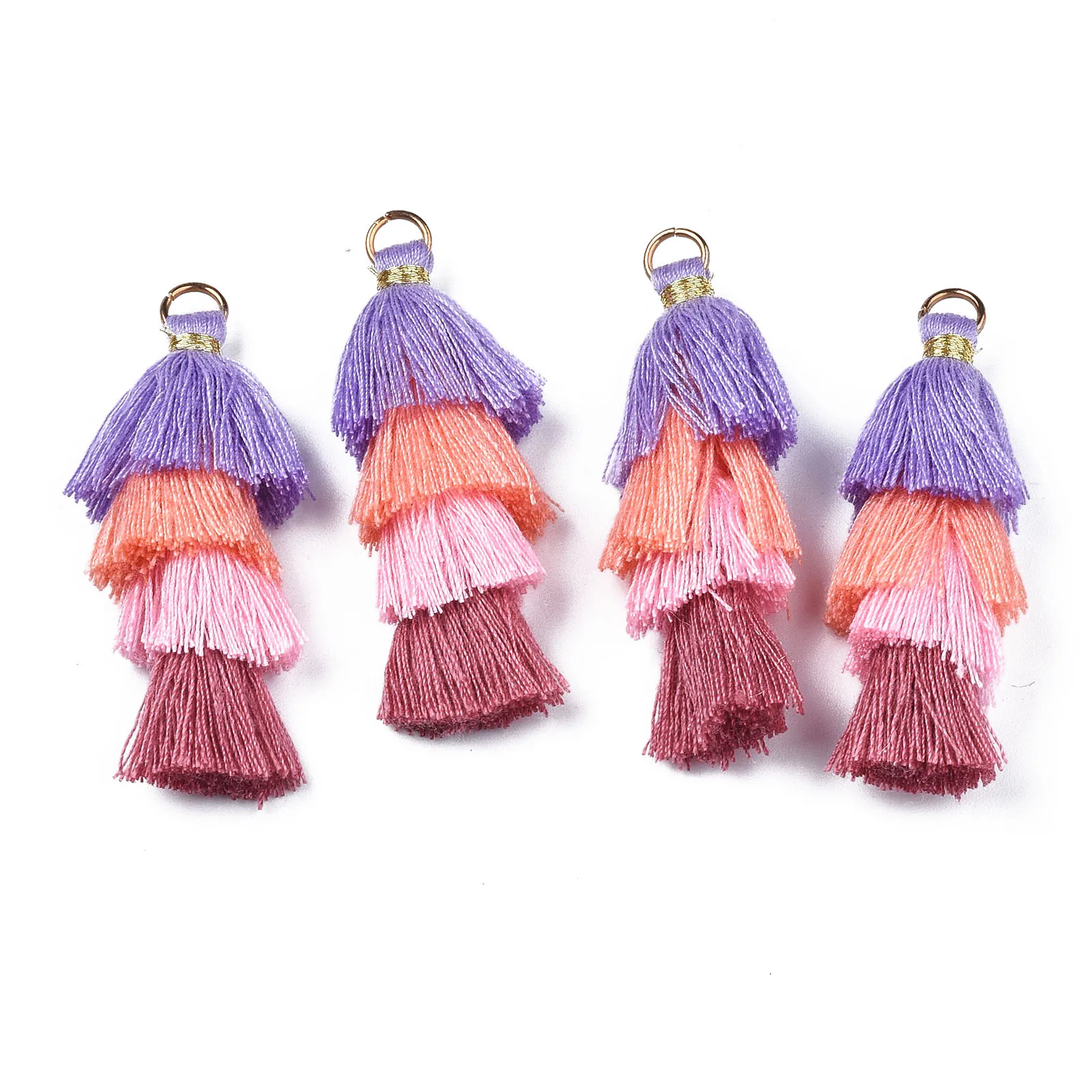 100Pcs Cotton Thread Tassel Pendant Decorations Fringe Trim Craft Tassels Sewing Accessories for Earring Keychain Jewelry Making