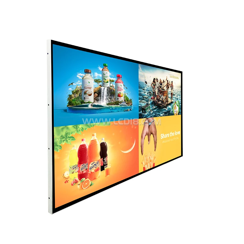 

Wall Mounted Narrow Frame Electronic Poster Advertising Display for Restaurants Hotels and Market