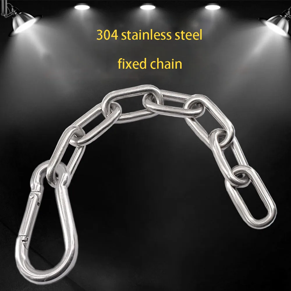 304 Stainless Steel Chain Hanging Rope Hook Fitness Equipment Swing Accessories Boxing Sandbag Hanging Basket Hardware Furniture