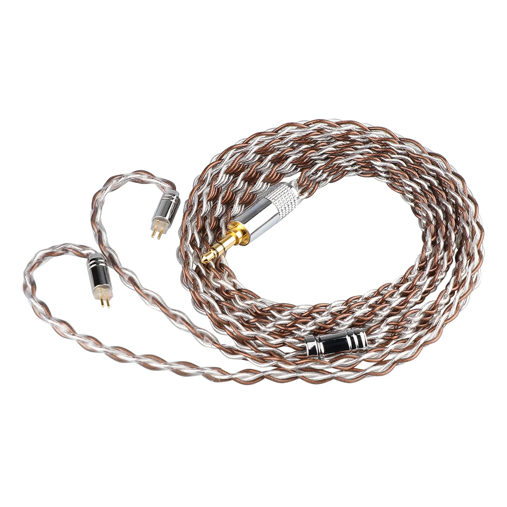 

Tripowin Perles Cable 8 Core Silver-plated OCC Copper+19 Wire Braided Earphone IEM Cable with PVC Outer Layer 28 AWG