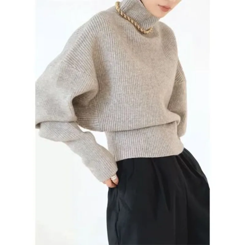 

2026 водолазка вязаный свитер женский корейский модный милый пуловер милый свитер 2000-х годов элегантный трикотаж дизайнерский эстетический шик