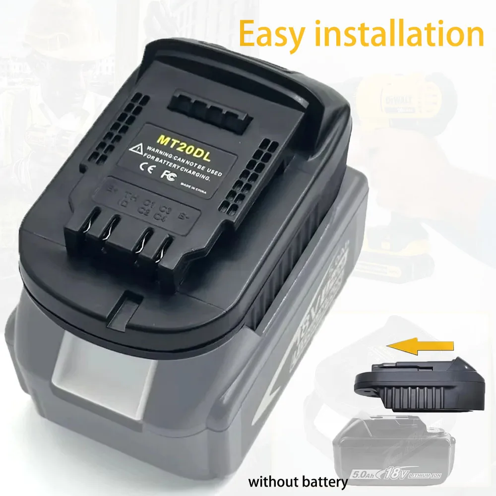 

Адаптер аккумулятора MT20DL Преобразователь для литий-ионного аккумулятора Makita 18 В в адаптер литий-ионного аккумулятора Dewalt 18 В/20 В Аккумуляторные электроинструменты