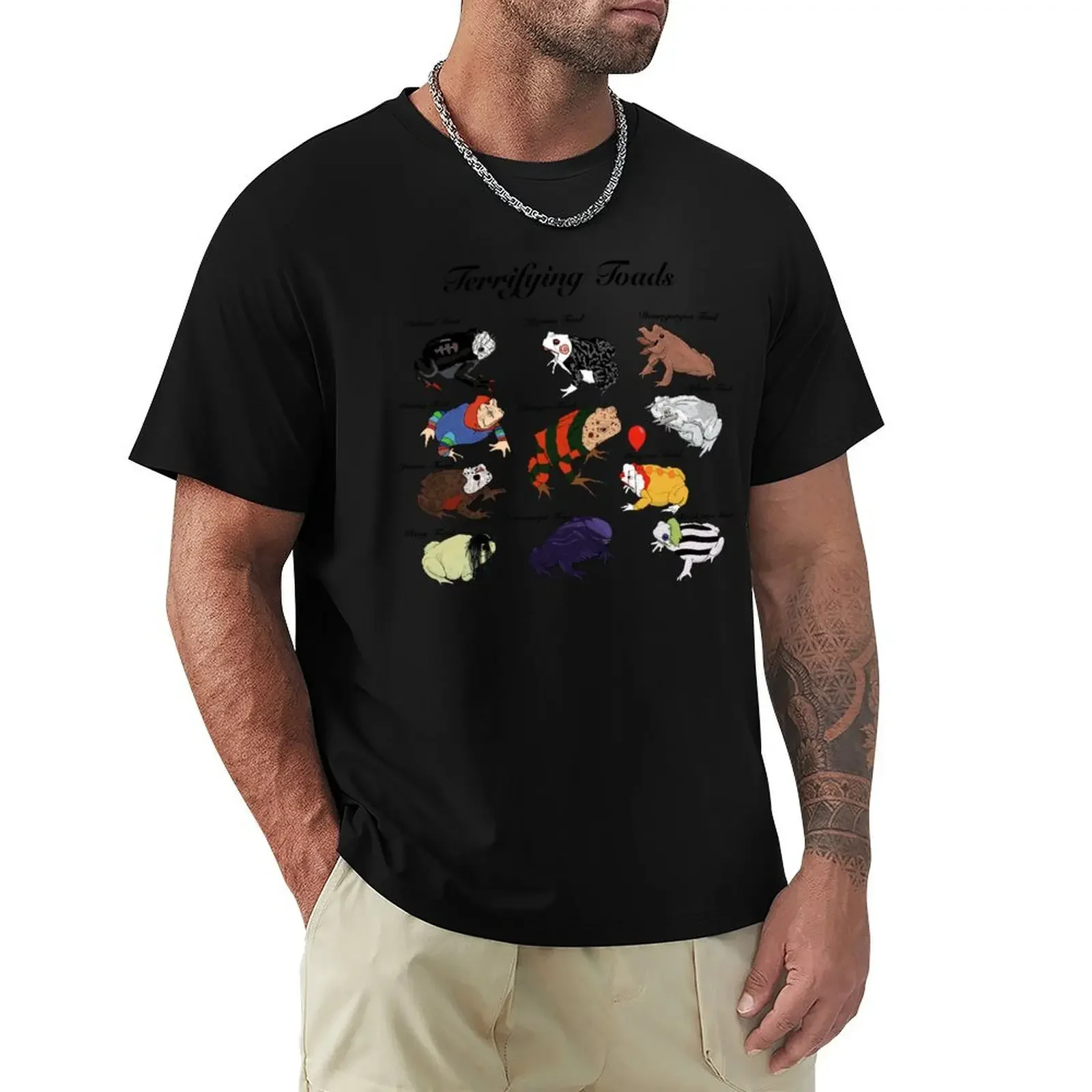 Terrifying Toads Chart T-Shirt rapper graphic tees customs cotton t shirt men