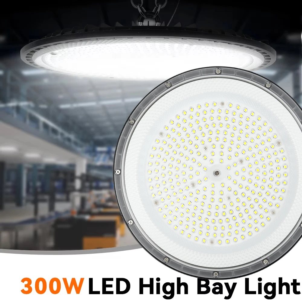 LED High Bay Light 200W Super Bright Industrial Light AC100-265V IP66 Commercial Workshop Garage Lamps For Factory Warehouse