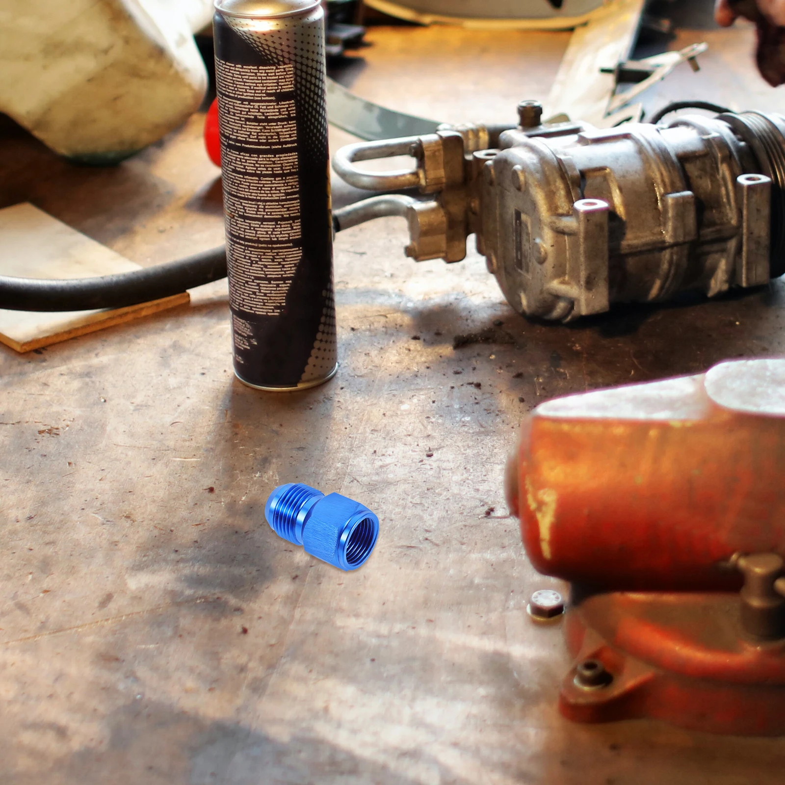 

Blue Female AN8 to Male AN10 Oil Cooler Connector Adapter Fuel Line Fitting Quick Connect Engine Parts Hose Thread Fit