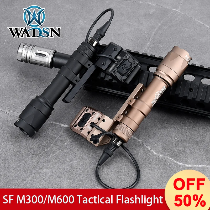 Tactica SF Flashlight M300/M600 series Metal Pistol Gun Strobe LED Light Fit 20mm Rail Airsoft Hanging Hunting Flashlight