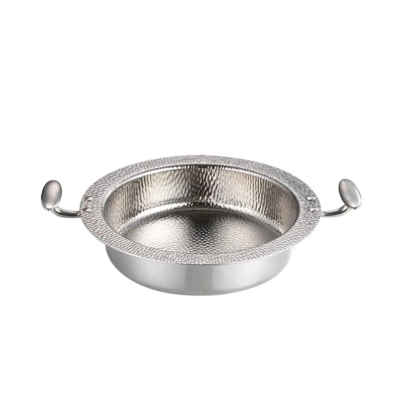 

Silver inner hammer straight dry pot, non-stick pot, easy to clean gas stove, induction cooker