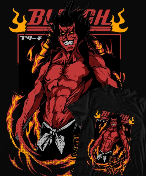 unisex BLEACH El demonio bankai de Zaraki Kenpachi