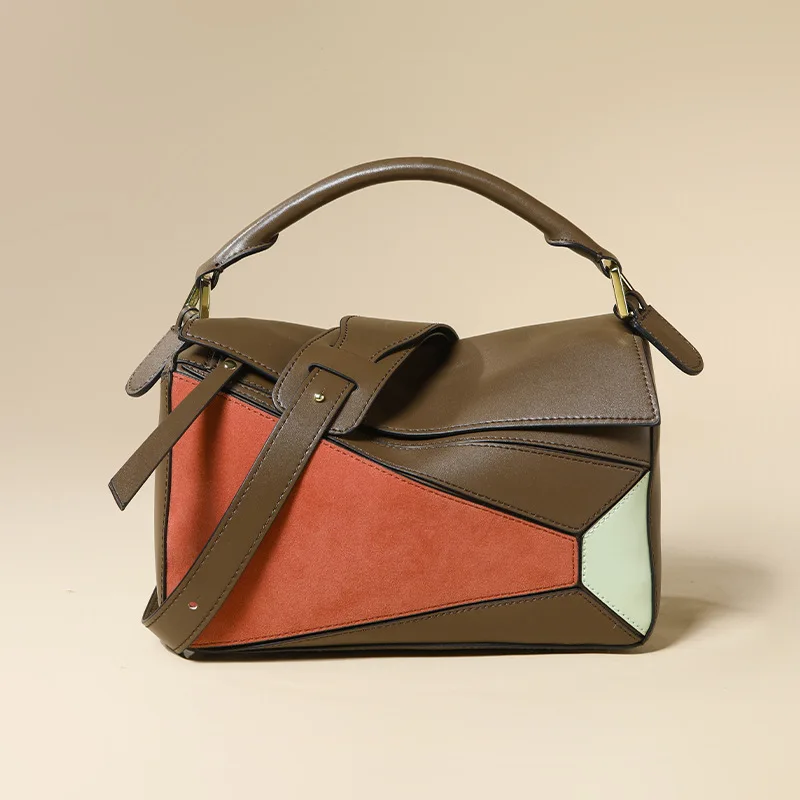 Minimalist Genuine Leather Crossbody Bag for Women