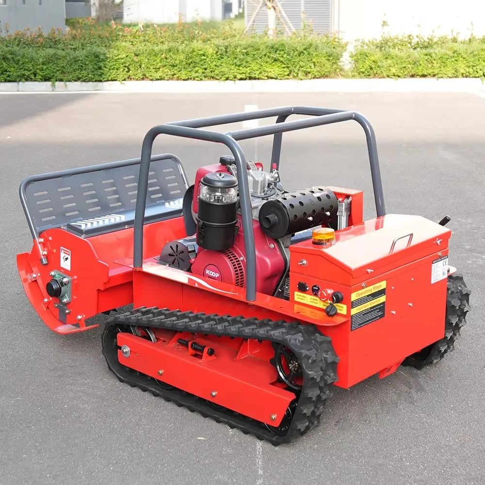 Factory Price Smart 800mm  Engine Flail Lawn Mower Crawler Flail Remote Lawn Mower With CE Certificate