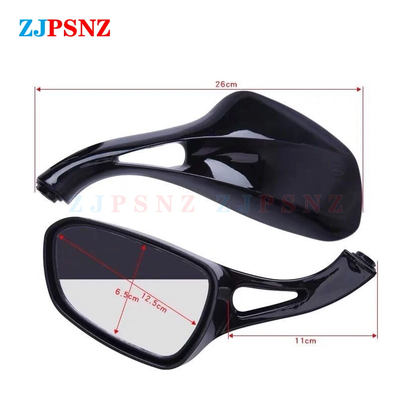 Motorcycle Scooter Mirror Rearview Mirror Adjustable Mirror Angle Motorbike Scooter Rearview Mirror Side View Mirror Red Black