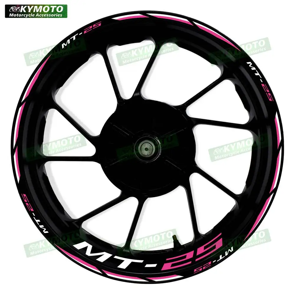 For MT-25 MT25 motorcycle accessories 17 inch front and rear wheel decals fairing hub rim reflective stickers decoration