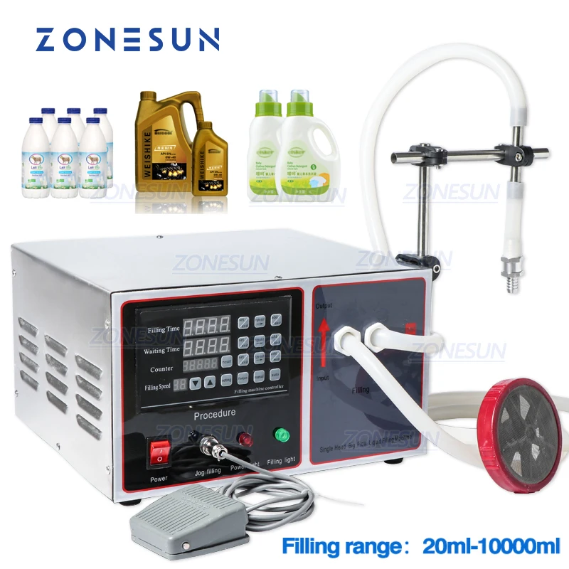 ZONESUN GZ-GFK17A Semi Automatic Filling Machine Laundry Cooking Oil Milk water filler beverager Filling Machine