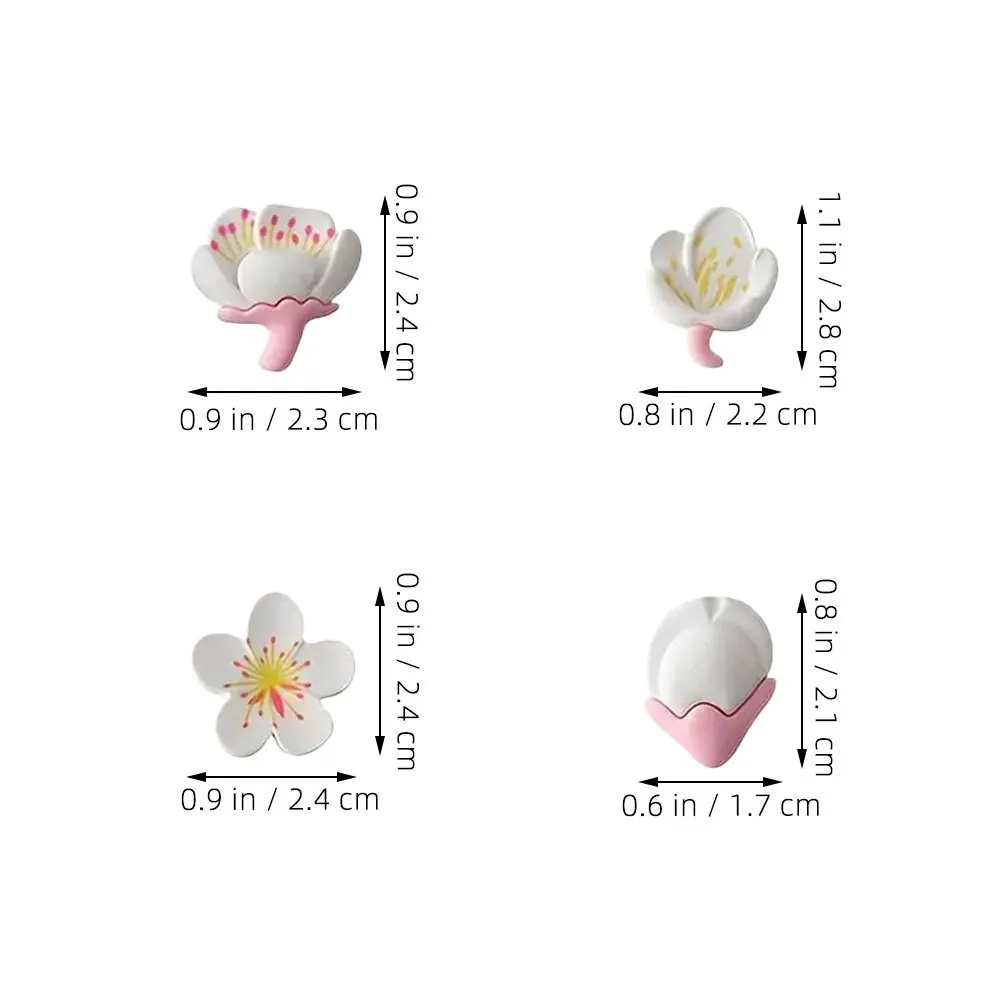 24 шт., настенные кнопки для фотографий, 3D смола, цветок вишни, кнопки для большого пальца, декоративные кнопки для пробковой доски, доска объявлений, офисный стол