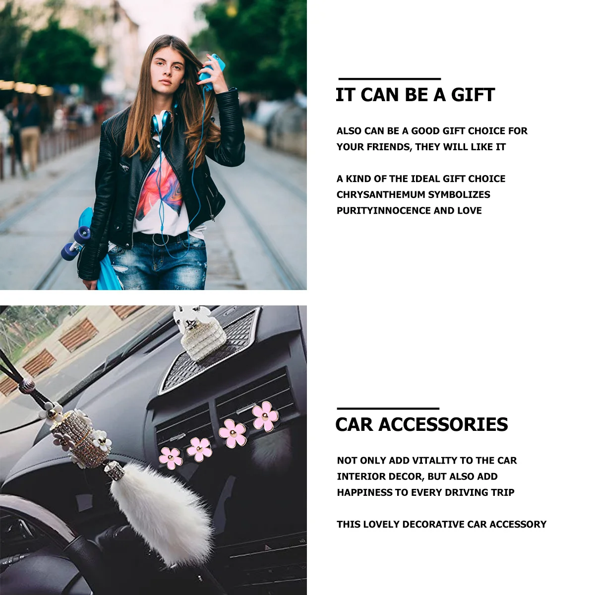 

4Pcs Car Perfume Clip Flower Shaped Air Vent Diffuser Aromatherapy Car Scented Ornament Auto Interior Decoration Refreshing