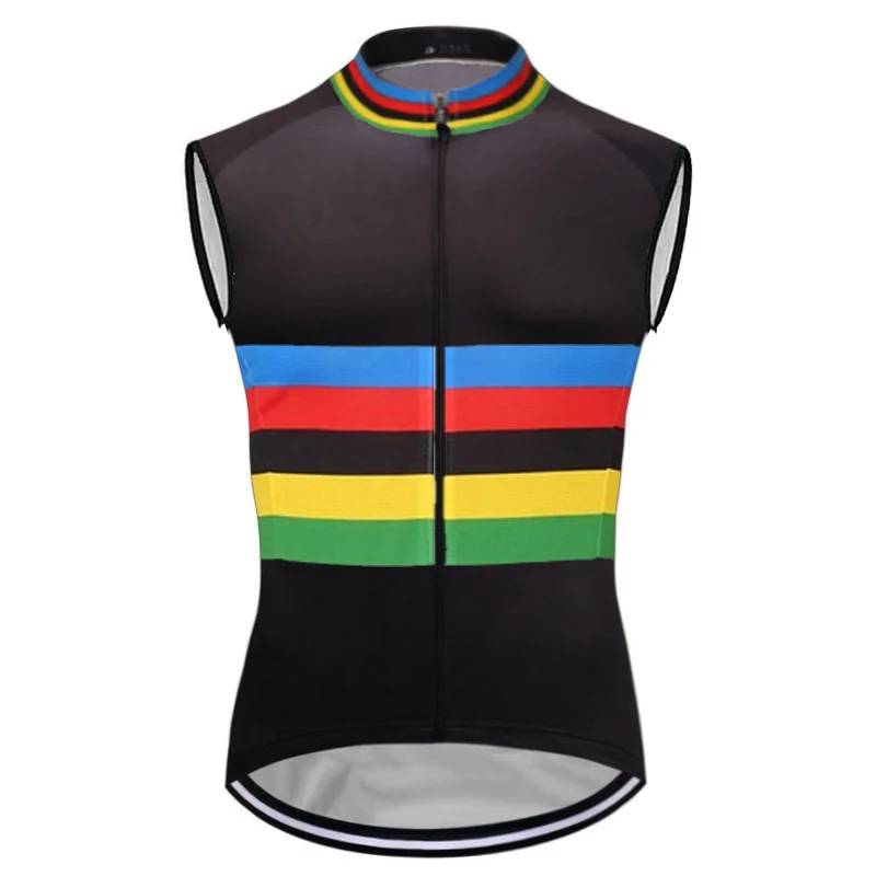 

Sleeveless Bicycle Jersey Vest, Black, Classic Man Jacket, Cycling Wear, Road Sport Top, Bike Waistcoat, Rider Clothes, Summer