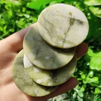 Natural Crystal Slab Slice Jade Stones Specimen Coaster 45-50mm  Pendant Necklace Pictures Material Decor Natural Jade stone 6