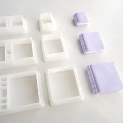 Square Book Shaped Soft Polymer Clay Cutter Handmade Earrings Cookie Embossing Cutters DIY Jewelry Pendant Clay Sculpting Tools