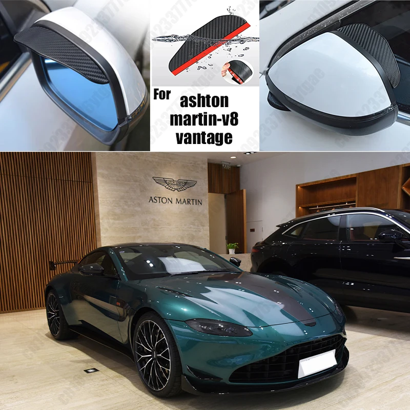 

For ashton martin-v8 vantage Car Rearview Mirror Rain Eyebrow Fiber Auto Rain Shield Rainscreen Reflector Rain Shield