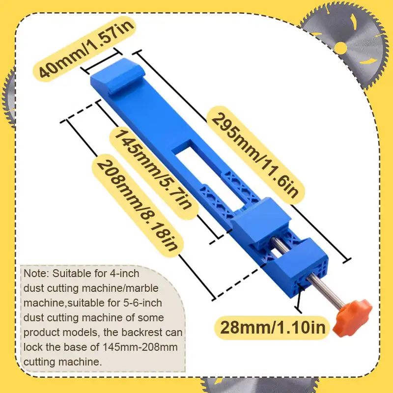 Portable Adjustable ABS Cutter Holder Positioning Fixing Clip Modified Cutting Board for 4-6” Cutting Machine Base Accessories