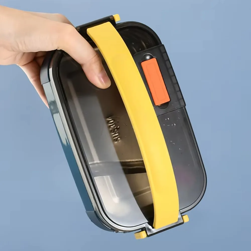 Poratble 600ml Insulated Lunch Box Detachable Rectangular Food Storage Container Microwaveable Large Capacity Food Box Worker