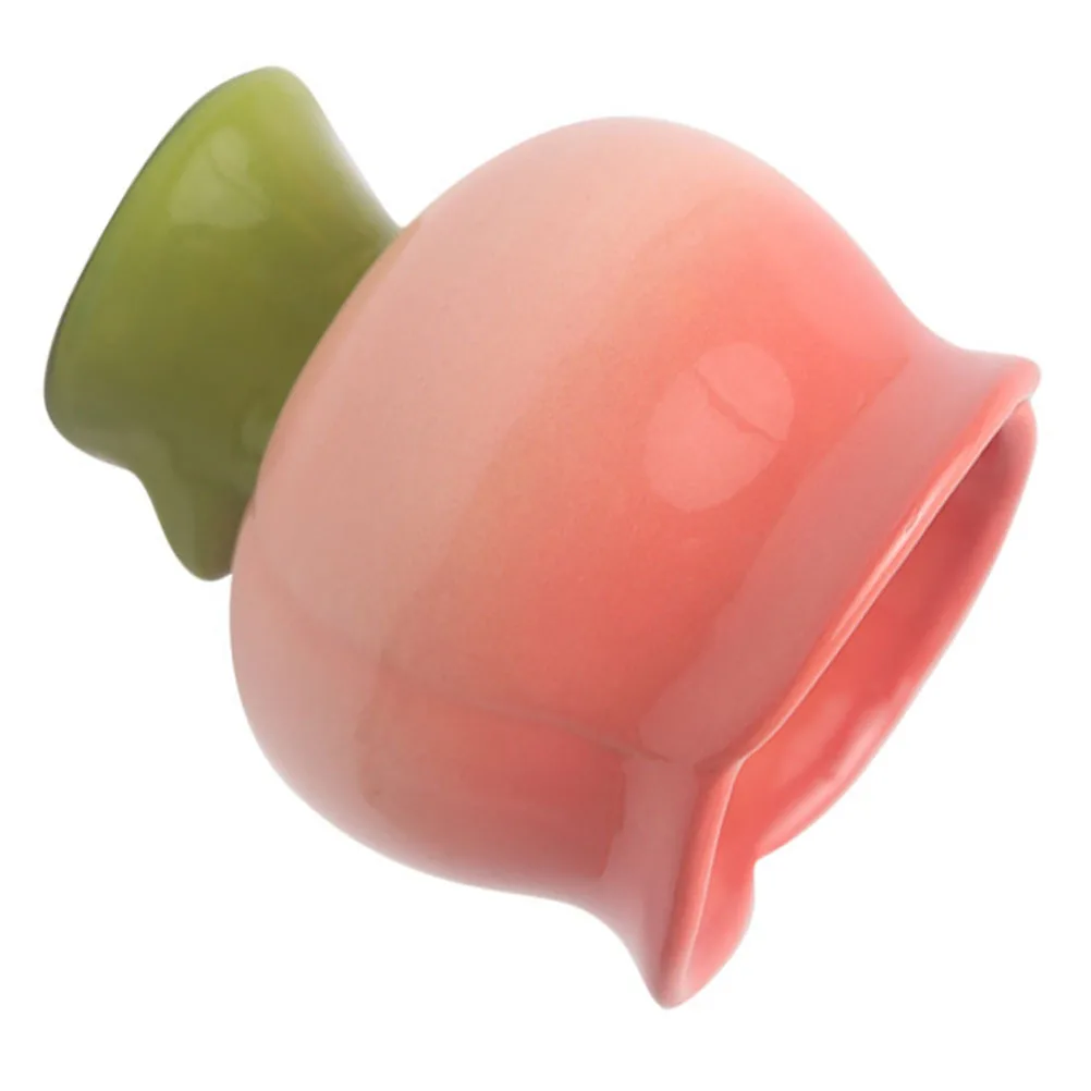 

Tulip Shape Ceramic Ice Cream Bowl Highfoot Stable Design Smooth Surface Multiuse As Mug Coffee Cup Latte Cup Yogurt Container