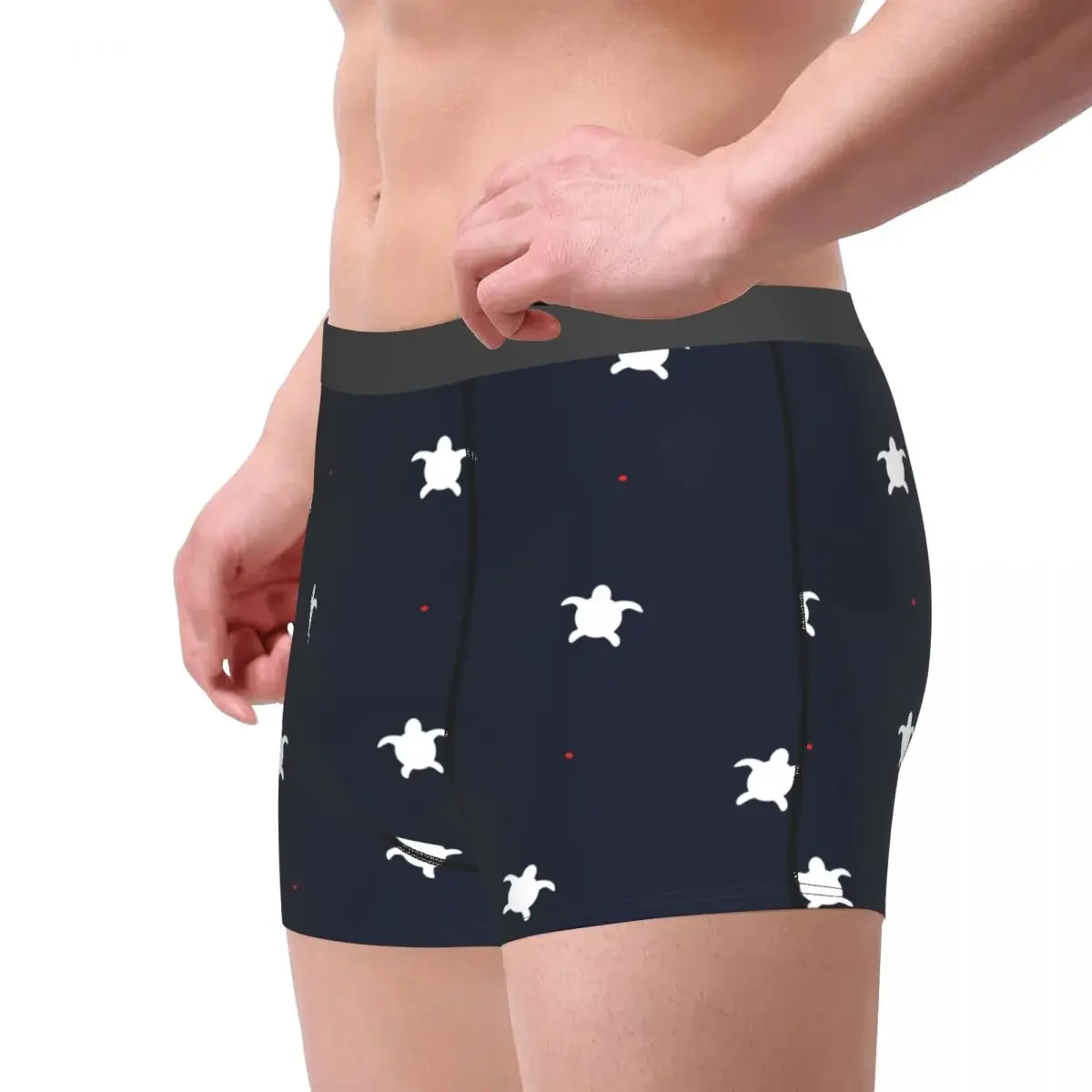 Boxer Men Underwear Male Panties White Sea Turtles Shorts Boxer Comfortable Shorts Homme