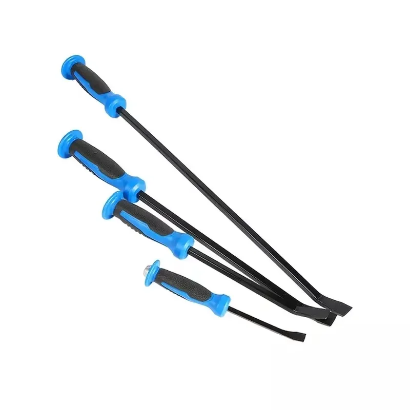 4 Piece Heavy Duty Double Head Perforated Crowbar Set with Comfortable Grip Multifunctional Screwdriver Tail