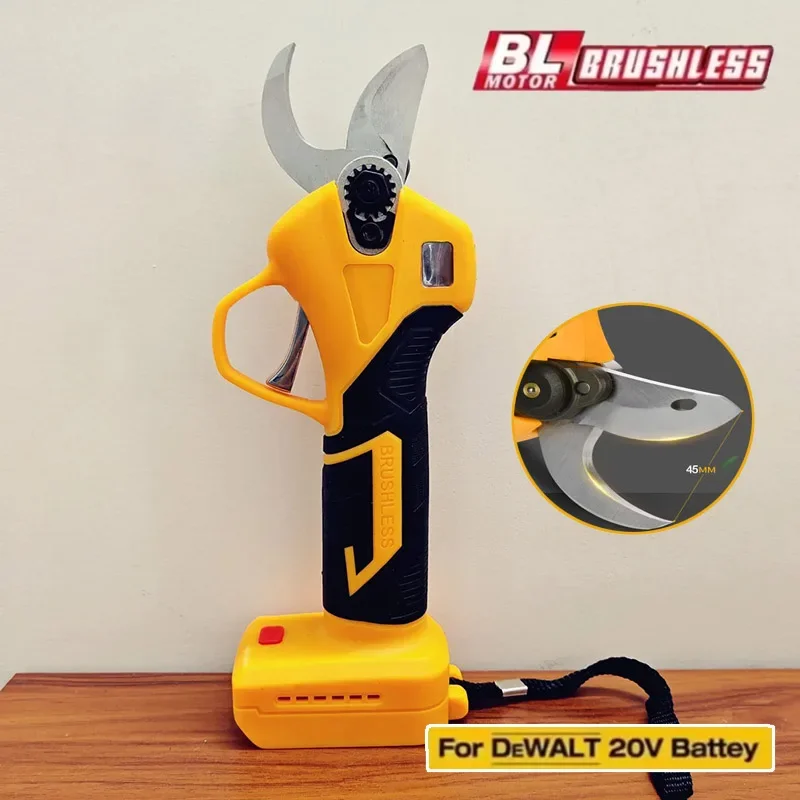 Fit for Dewalt 20V Battery Brushless Scissor Cordless Pruner Shears Electric Branches Cutter Pruning Garden Power Tools