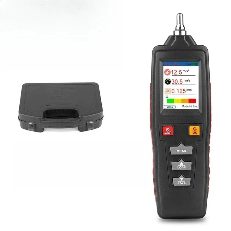 Color liquid crystal digital vibration meter, rotational acceleration, speed, displacement