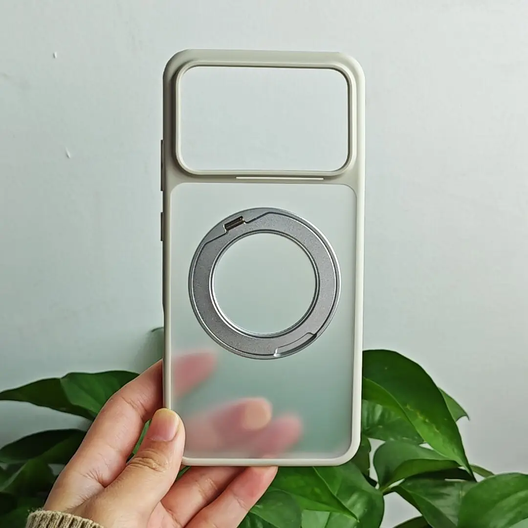 

For Honor Win Case ELVEV Magnetic Ultra-thin Matte PC+TPU Anti-fingerprint with Rotatable Ring Phone Cover