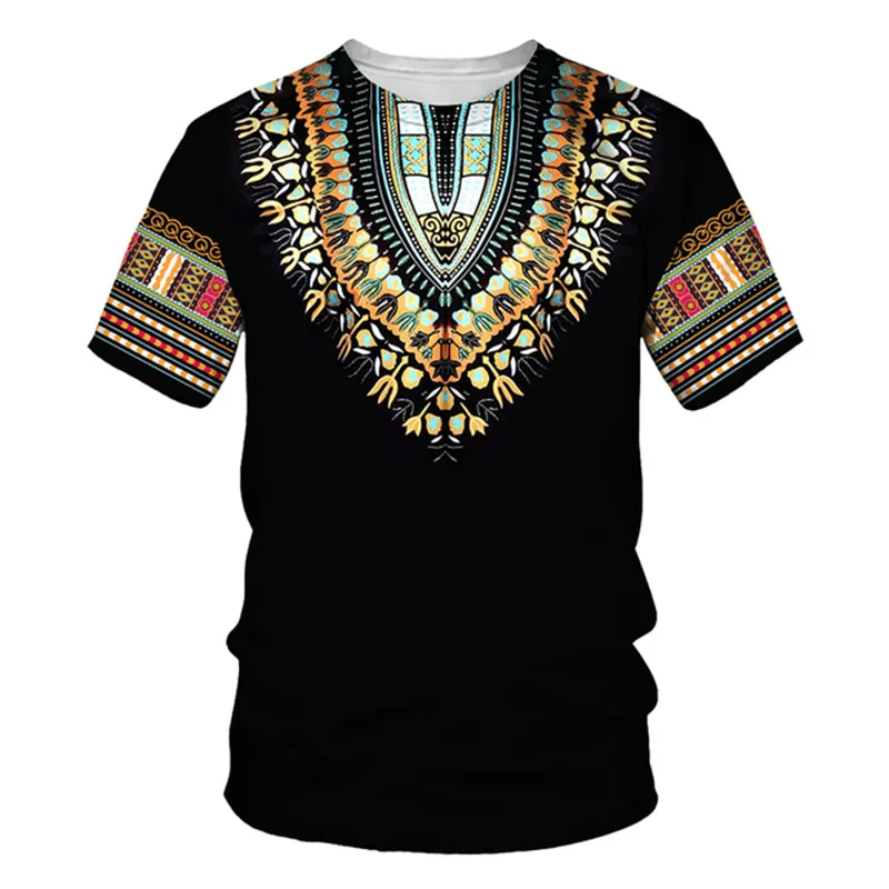 New Dashiki Africa 3D Print T-shirt Fashion Retro Harajuku Streetwear Tees Men Woman Short Sleeve O-Neck T Shirts Oversized Tops