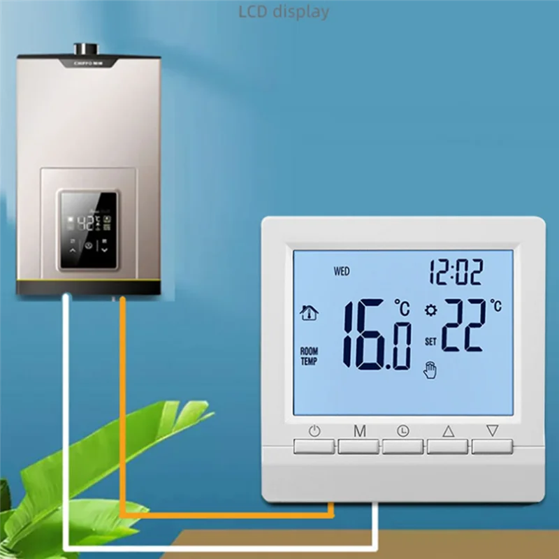 

Термостат для подогрева пола, умный термостат, цифровой дисплей, экран, котел, контроллер водяного подогрева пола для дома